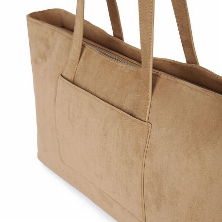 Le BRITNEY - Sac fourre-tout en suède - Beige | Lambert