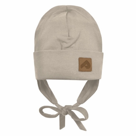 Bonnet de coton avec oreilles - Latté | Perlimpinpin