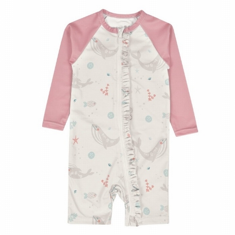 Maillot de bain barboteuse - Baleine | Perlimpinpin