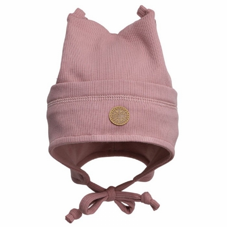 Tuque côtelée douce - Dust Rose | Calikids