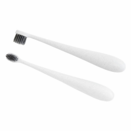 Brosse à dent en paille de blé - Blanc | Glitter & Spice