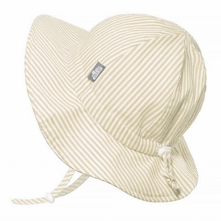 Chapeau en coton UV - Beige Stripes | Jan & Jul