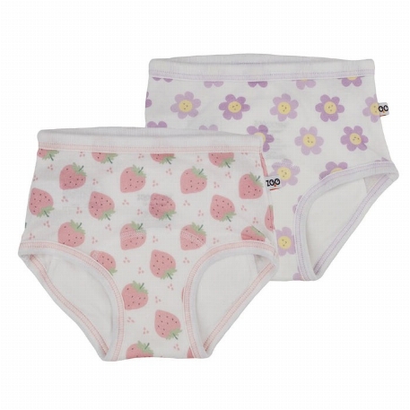 Culotte d'entrainement - Paquet de 2 - Fraise/Marguerite | Zoocchini