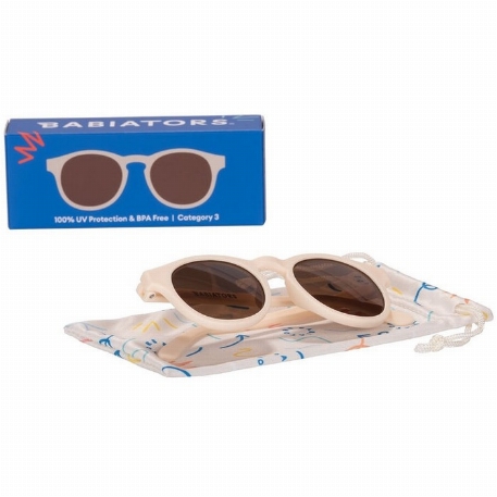 Lunettes de soleil avec pochette en microfibre - Keyhole - Sweet Cream | Babiators