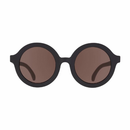 Lunettes de soleil avec pochette en microfibre - Originals Round - Jet black | Babiators