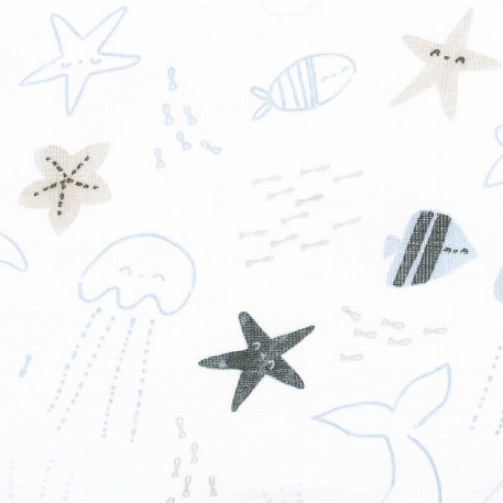 Couverture de mousseline - Mer | Perlimpinpin