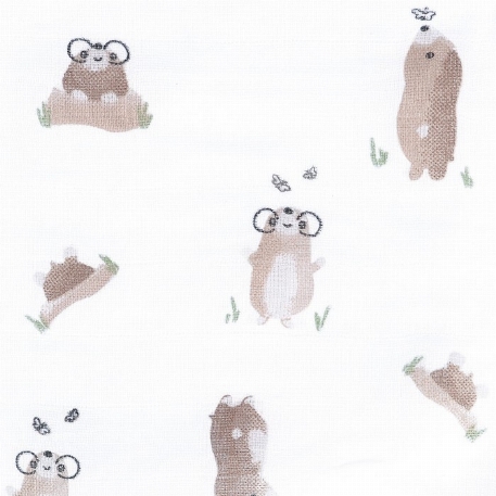 Couverture de mousseline - Taupe | Perlimpinpin