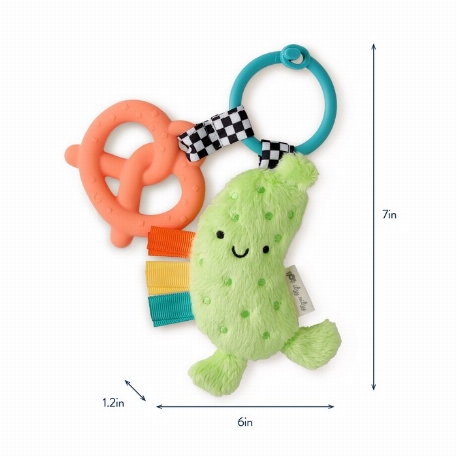 Peluche avec anneau de dentition - Cornichon | Itzy Ritzy