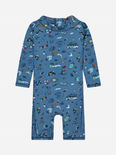 Maillot de bain UV - Coronet Blue | Color Kids
