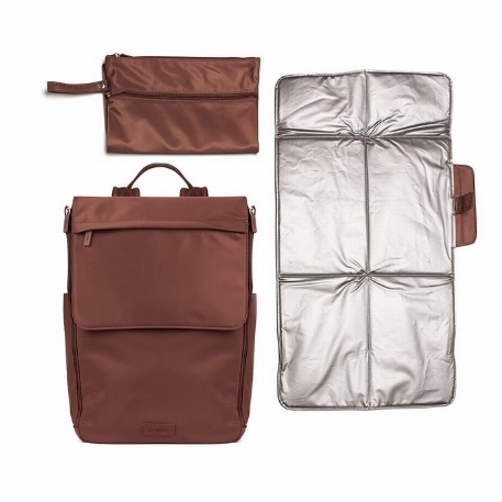 Le KENDALL - Sac à dos maternité en nylon - Sienna | Lambert