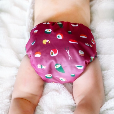 Couche à poche à boutons pressions - Sushi | La Petite Ourse