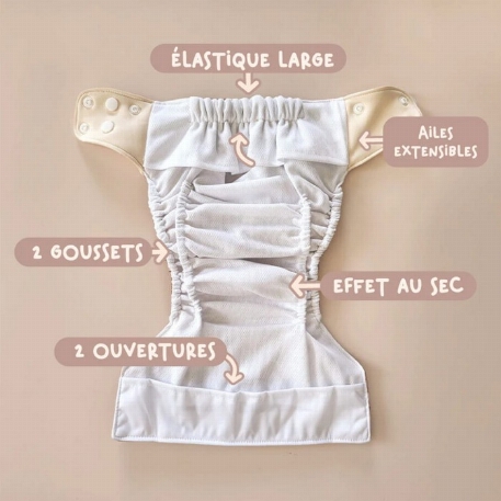 Couche à poche - Évolution - Porcelaine | La Petite Ourse