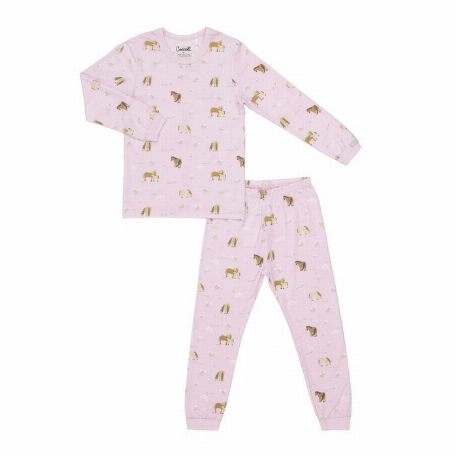 Pyjama en modal 2 pièces - Chevaux lilas | Coccoli