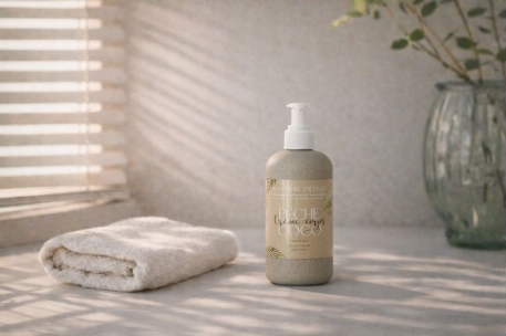 Crème pour le corps - Pêche et coco | Savonnerie Poussière d'Étoile