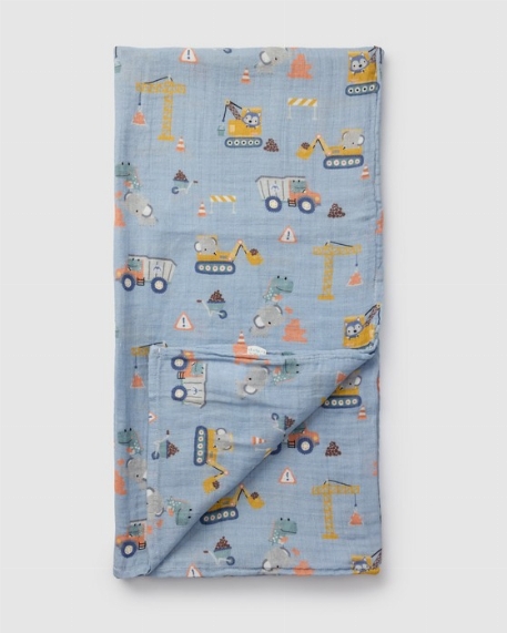 Couverture en mousseline de bambou - Tiny Engineers | Loulou Lollipop