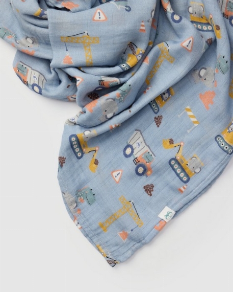 Couverture en mousseline de bambou - Tiny Engineers | Loulou Lollipop