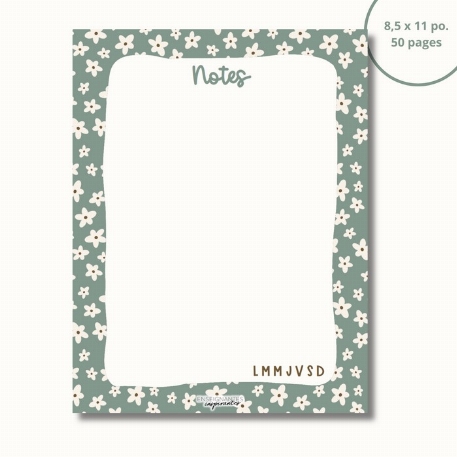 Bloc-note - Notes - Sauge | Enseignantes inspirantes