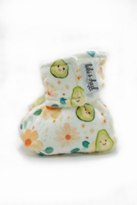Pantoufles à velcro - Avocat | Bébé Ô Chaud