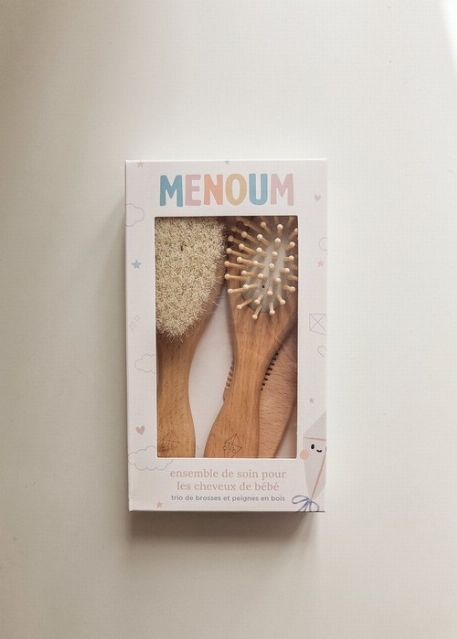 Ensemble de brosse et peigne à cheveux | Menoum