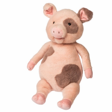 Peluche Fab Fuzz - Cochon pêche 11" | Mary Meyer