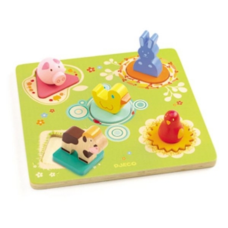 Puzzle bois - Bildi - 5 mcx | Djeco