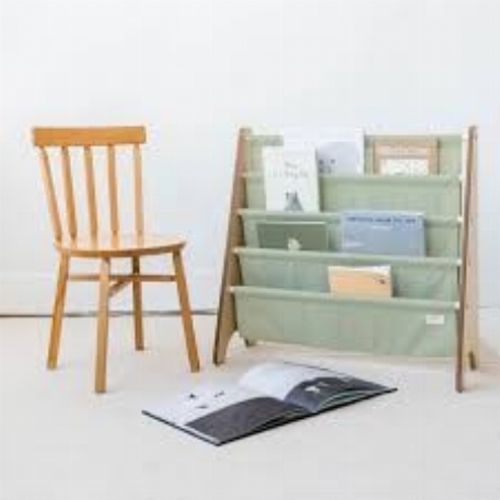 Porte-livres en tissu recyclé - Vert | 3 Sprouts