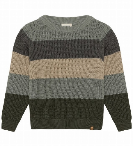 Pull en tricot - Vert scarabée | Minymo