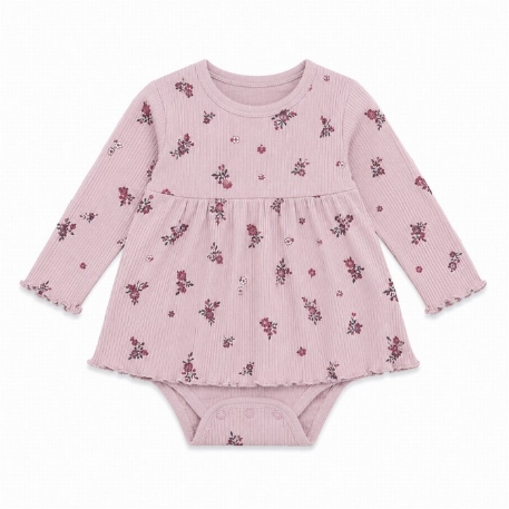Robe - Rose fleurie | Minymo