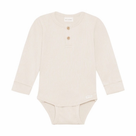 Cache-couche côtelé - Beige | Minymo