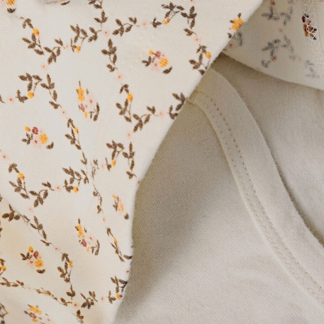 Robe - Beige fleurie | Minymo