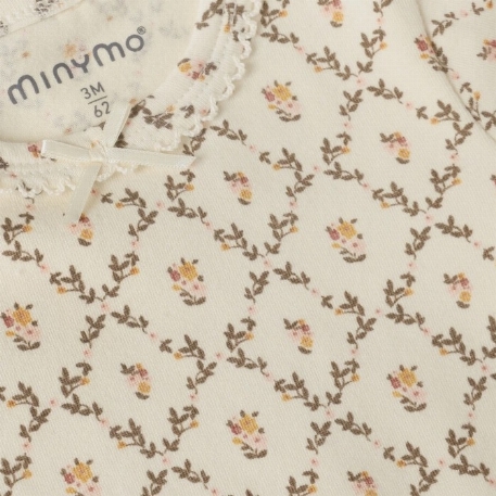 Cache-couche - Beige fleurie | Minymo