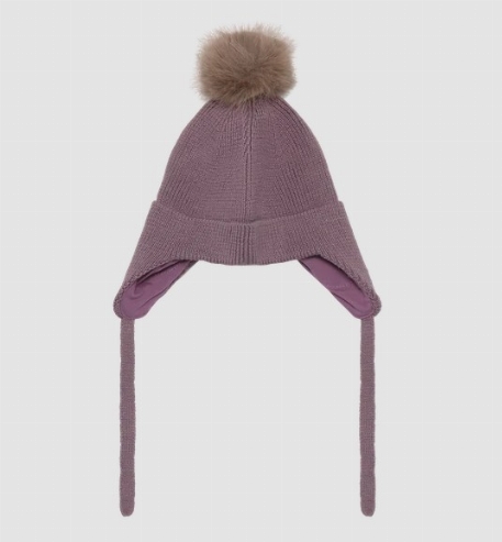 Tuque doublée à pompon - Rose | Color Kids