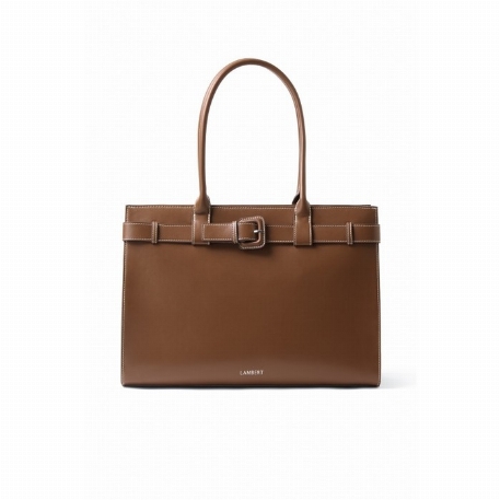 Le ODELIA2 - Sac fourre-tout en cuir vegan - Hazelnut | Lambert