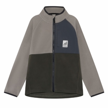 Veste de polar - Colorblock - Vert forêt | Color Kids