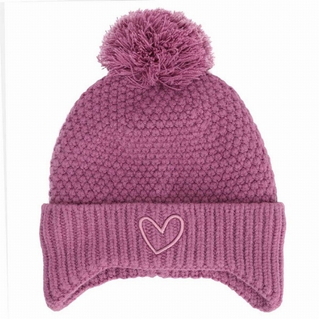 Bonnet en tricot coupe-vent - Bordeau | Calikids