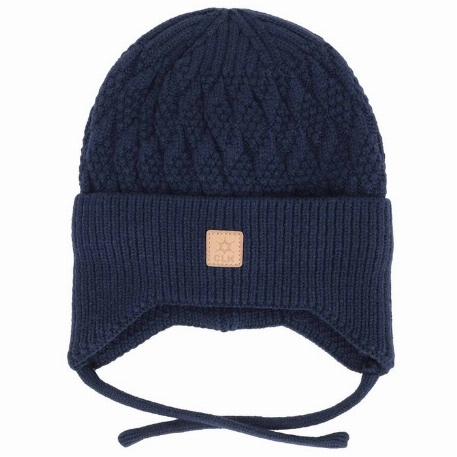 Bonnet en tricot doux au toucher - Marine | Calikids L