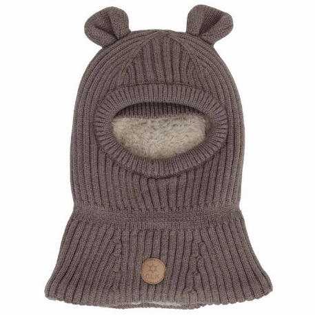 Balaclava en tricot doux - Moka | Calikids