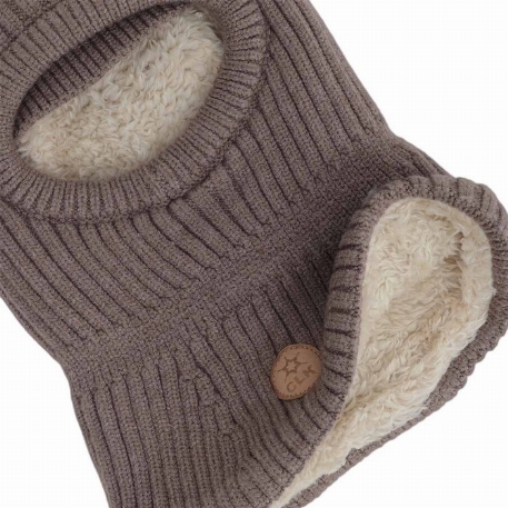 Balaclava en tricot doux - Moka | Calikids