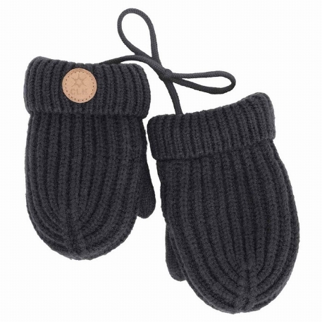 Mitaines en tricot doux - Encore noire | Calikids