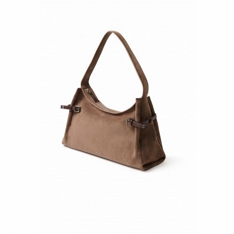 Le TRINITY - Sac à mains en suède - Taupe | Lambert