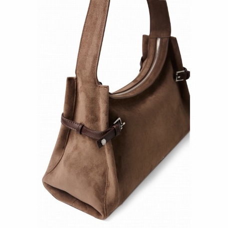 Le TRINITY - Sac à mains en suède - Taupe | Lambert