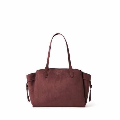 Le CLOTHILDE - Sac Fourre-tout en suède vegan - Cassis | Lambert