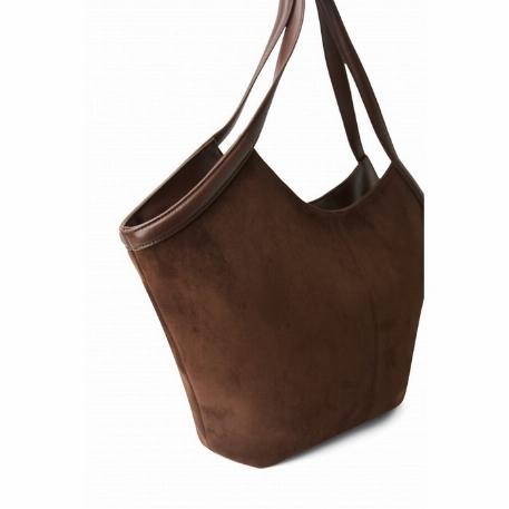 Le ALISON - Sac fourre-tout en suède - Chocolat | Lambert