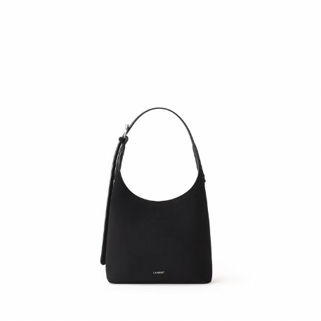 Le ELENA - Sac à épaule en suède vegan - Noir | Lambert
