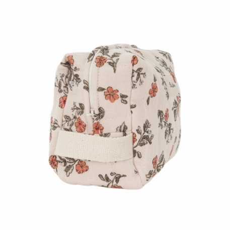 Trousse à cosmétique rectangle - Corail | Baluchon
