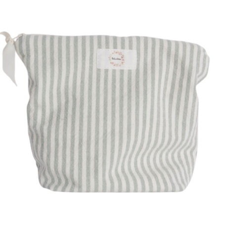 Sac à cosmétique - Vert et blanc - Moyen | Baluchon