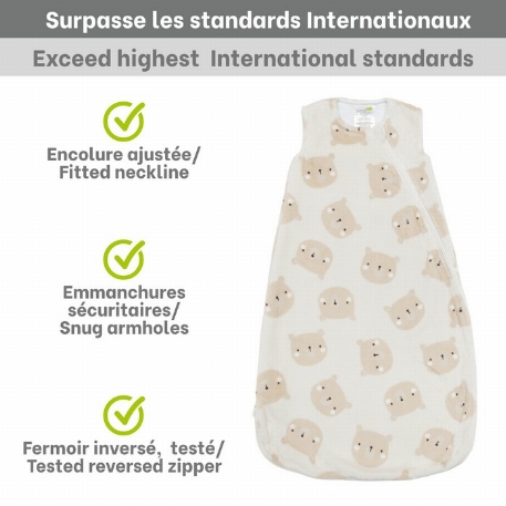 Sac de nuit en peluche - Ours (1.5 Togs) | Perlimpinpin
