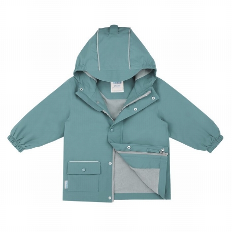Imperméable doublé en polaire - Vert sapin foncé | Jan & Jul