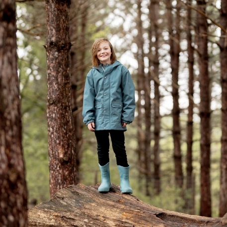 Imperméable doublé en polaire - Vert sapin foncé | Jan & Jul