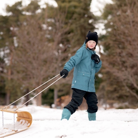 Imperméable doublé en polaire - Vert sapin foncé | Jan & Jul
